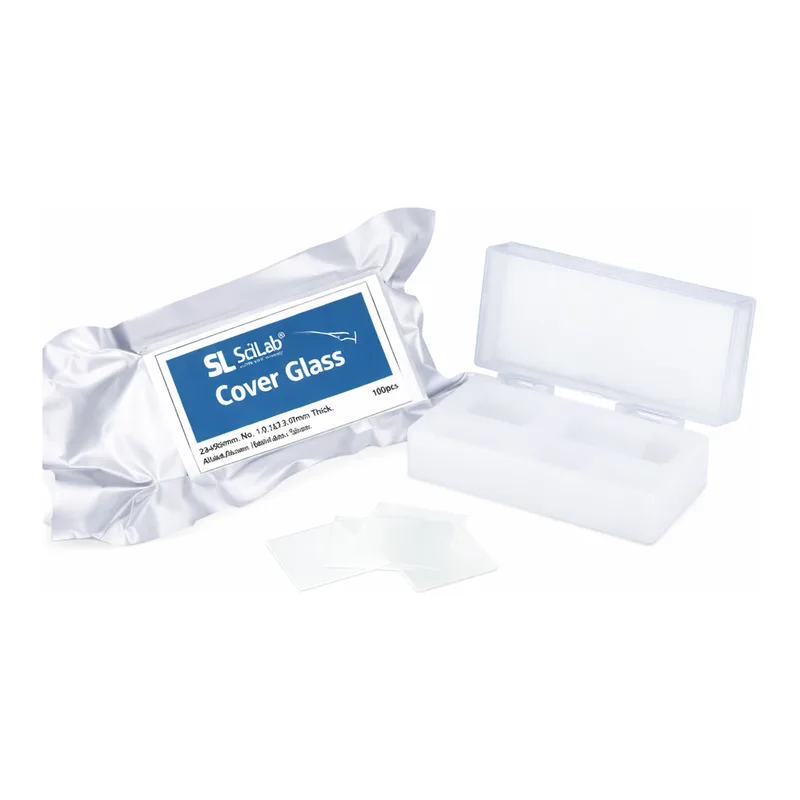 Daihan Science SciLab Popular Cover Glass, with Hinged Dispenser Box, 18×18~24×60mmMade of Sup