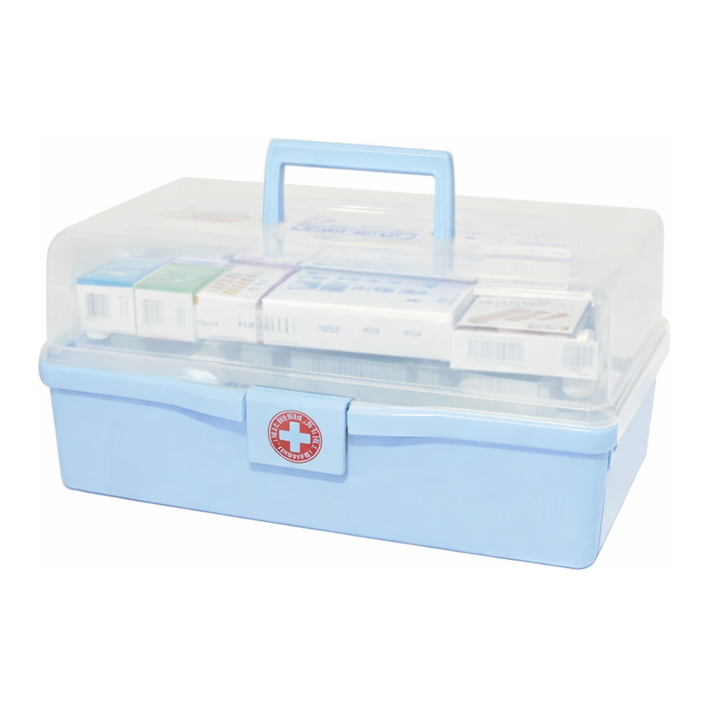 Daihan Science Iljin Smart First Aid Kit, 3 Tiered SystemWith 22 items(34×21×16cm), and 14 it