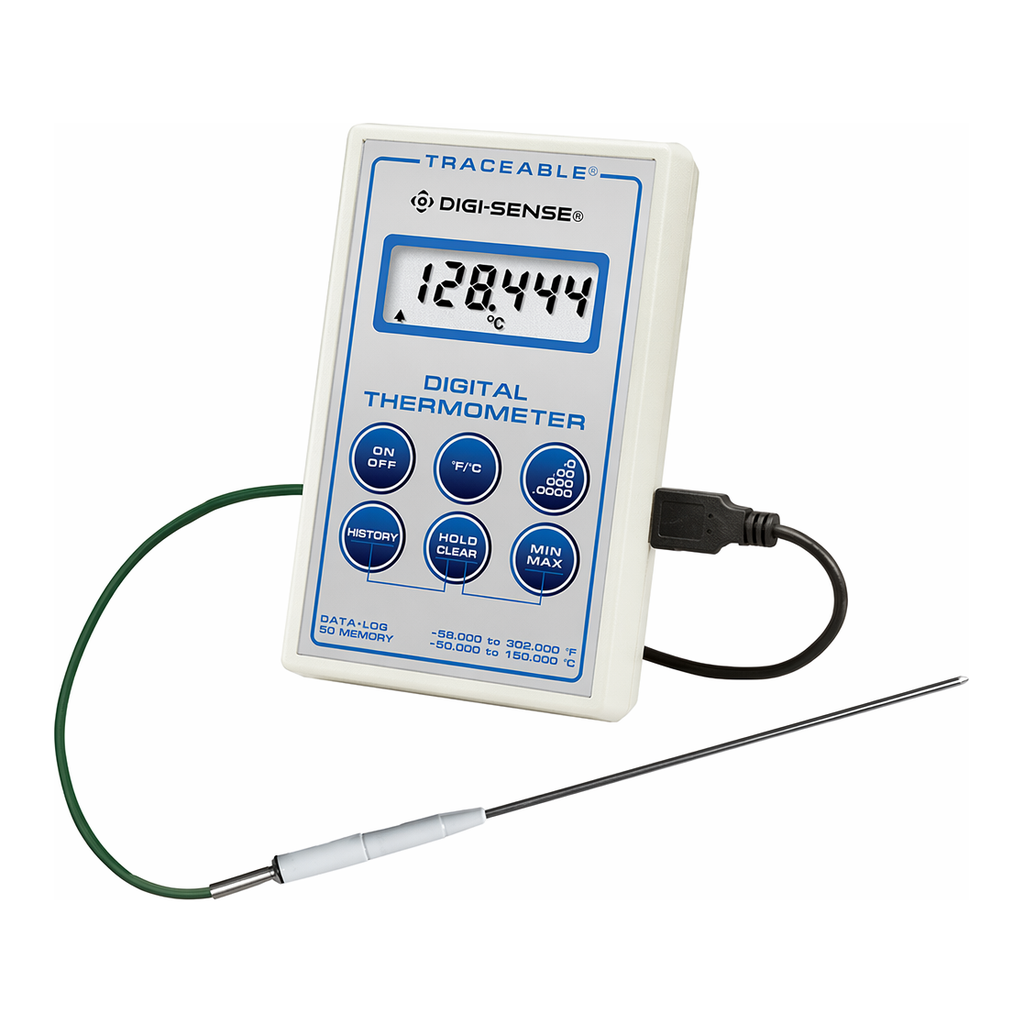 Thermo Fisher Scientific Digi-Sense Calibrated Scientific Thermistor Thermometer, USB probe