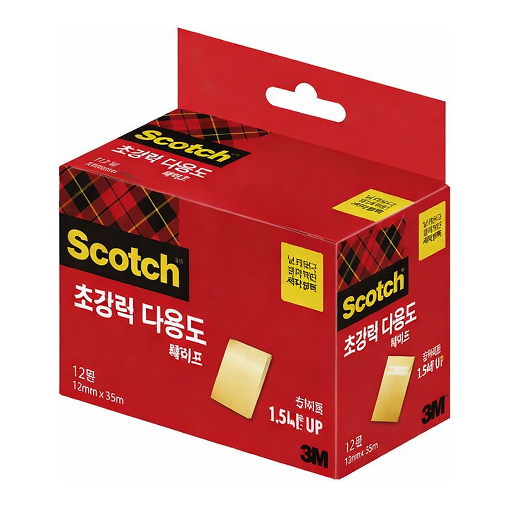OFFICENEX 3M 스카치 초강력 다용도 테이프 세이빙팩 12mm리필 12롤(12mmx25m*12R)