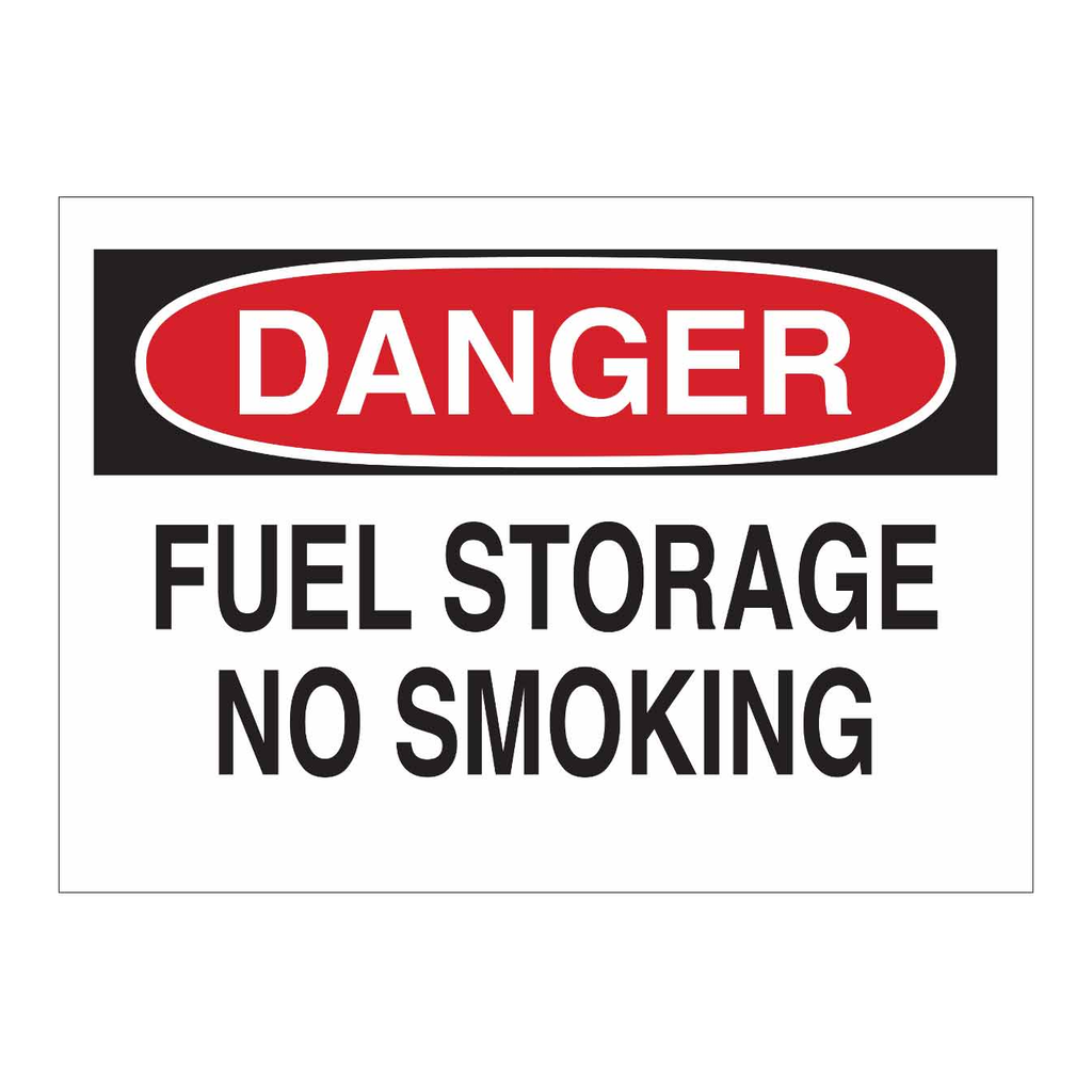 Brady DANGER Fuel Storage No Smoking Sign