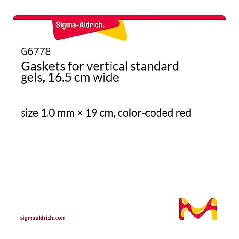 Merck Gaskets for vertical standard gels, 16.5 cm wide