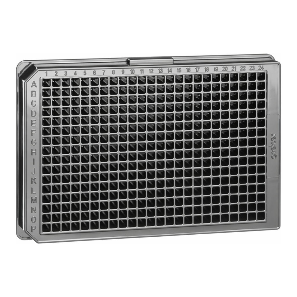 Greiner Bio One CELL CULTURE MICROPLATE, 384 WELL, PS,F-BOTTOM, BLACK, TC, STERILE, 10 PCS./BAG