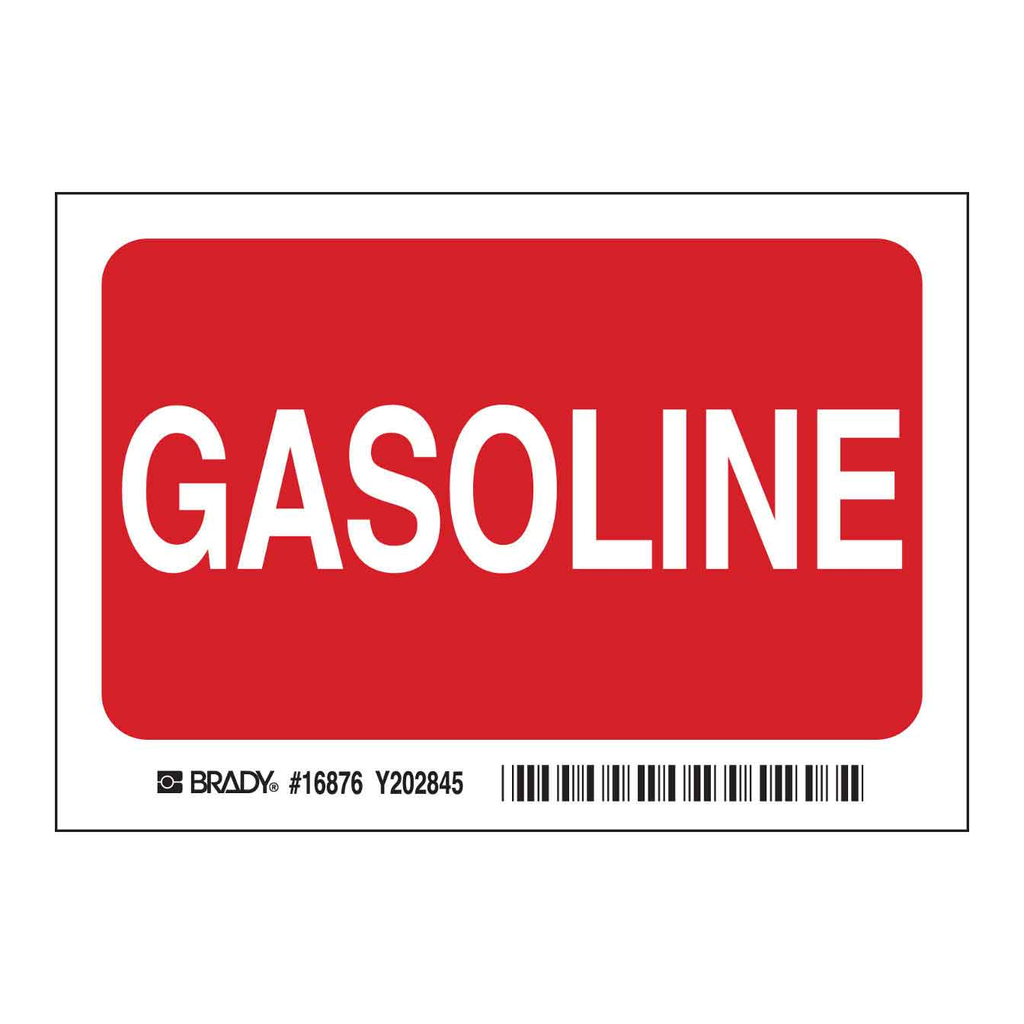 Brady Gasoline Label