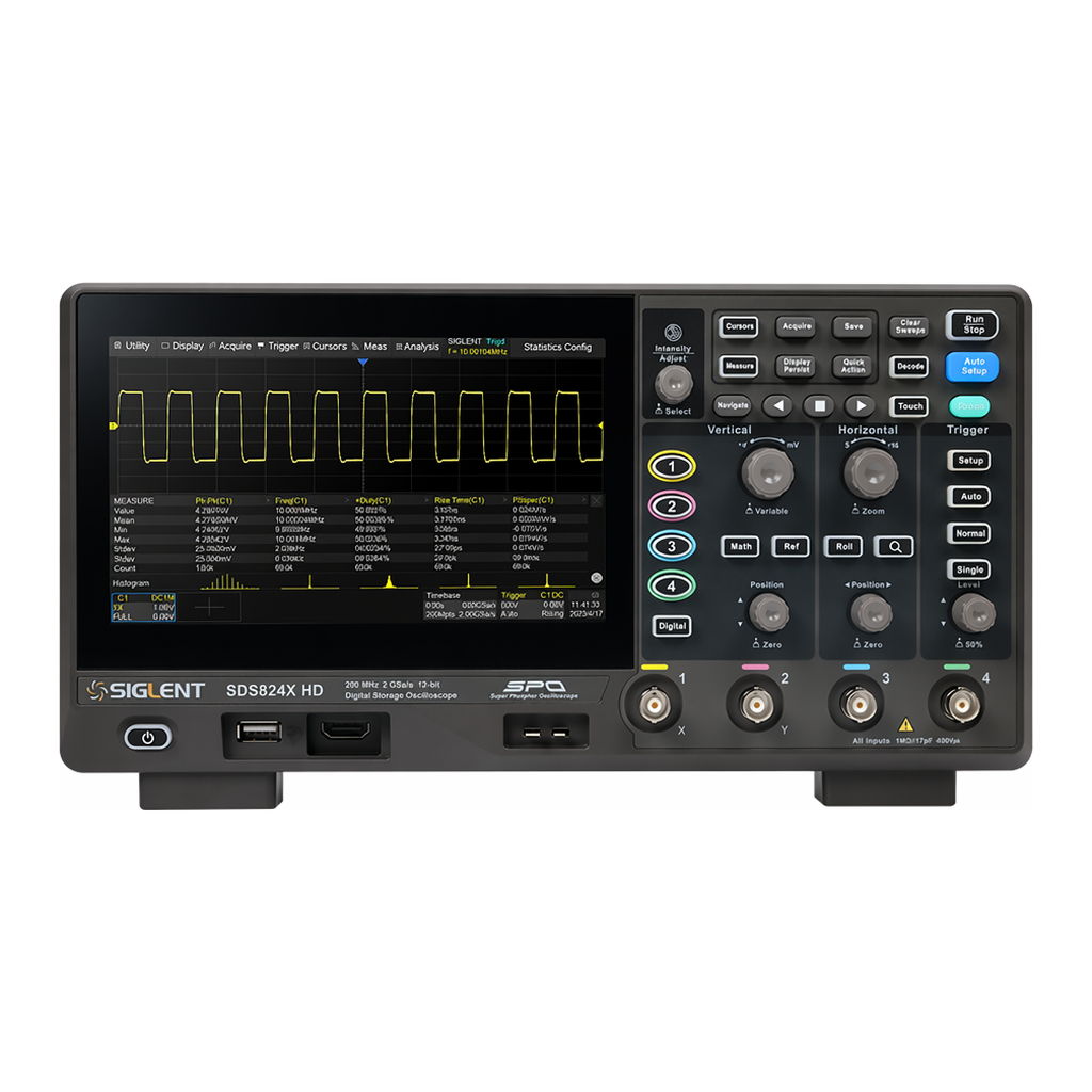 SIGLENT 시글런트 오실로스코프 SDS800X HD 시리즈 200MHz 2GSa/s 12-bit, 2-4CH 100Mpts