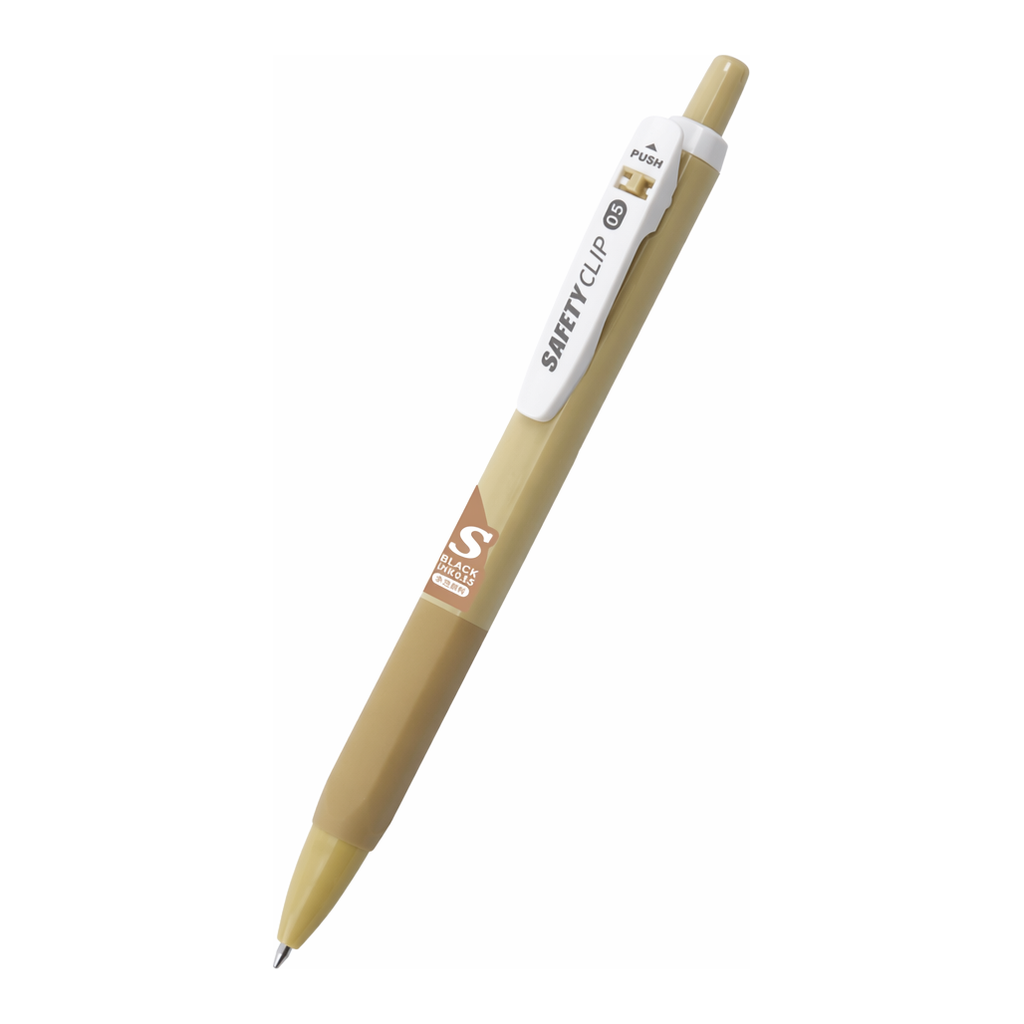 OFFICENEX 마이펜 세이프티클립S 볼펜(0.5mm/골드브라운/1EA)