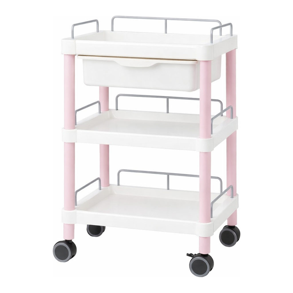AS ONE Mobile Easy Cart (with Drawer·with Guard Frame), 모바일 이지 카트(서랍·가드 프레임)