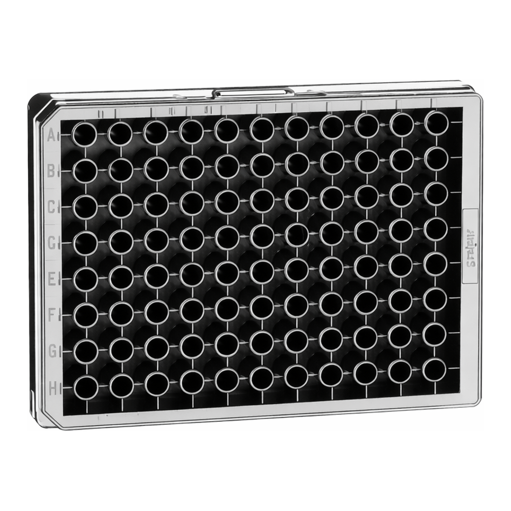 Greiner Bio One MICROPLATE, 96 WELL, PS, HALF AREA, BLACK,MED. BINDING, 10 PCS./BAG