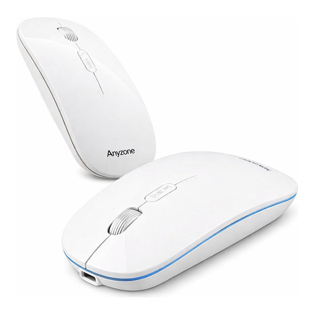 OFFICENEX [P]충전식 무소음 마우스(ANY-1/화이트/ANYZONE)