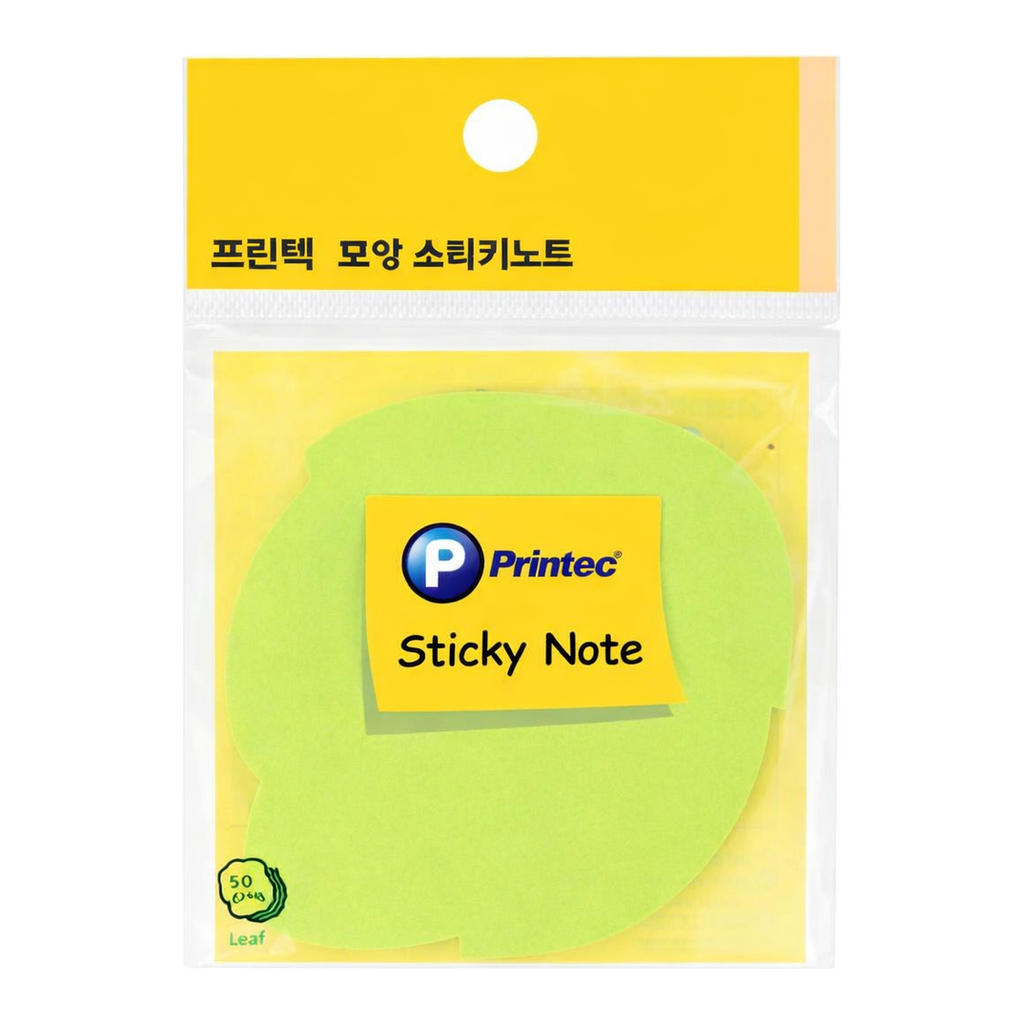 OFFICENEX 프린텍 DI011 스티키노트 모양스티키 잎 50매