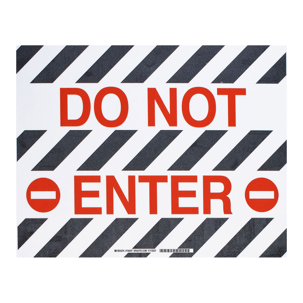 Brady DO NOT ENTER ToughStripe Floor Sign