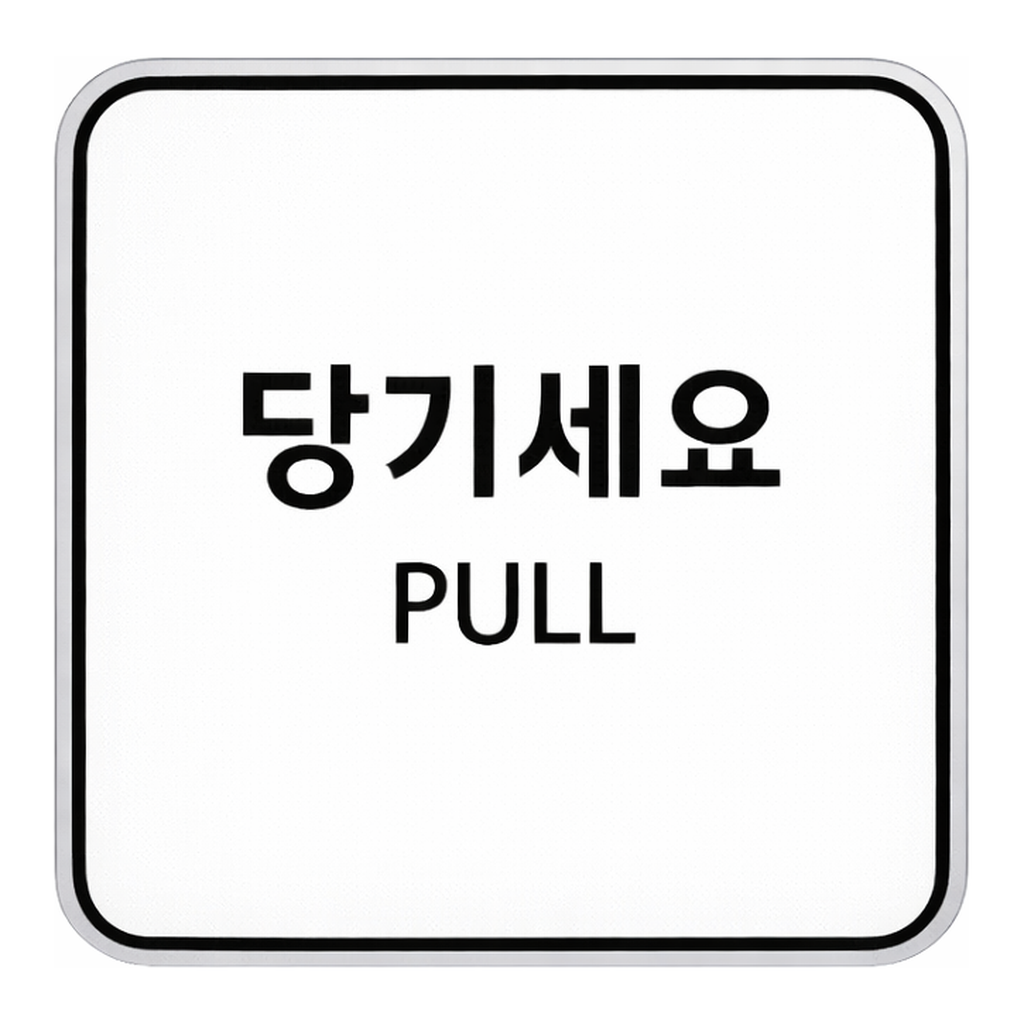 OFFICENEX 아트사인 당기세요 시스템(9504/65*65*5)