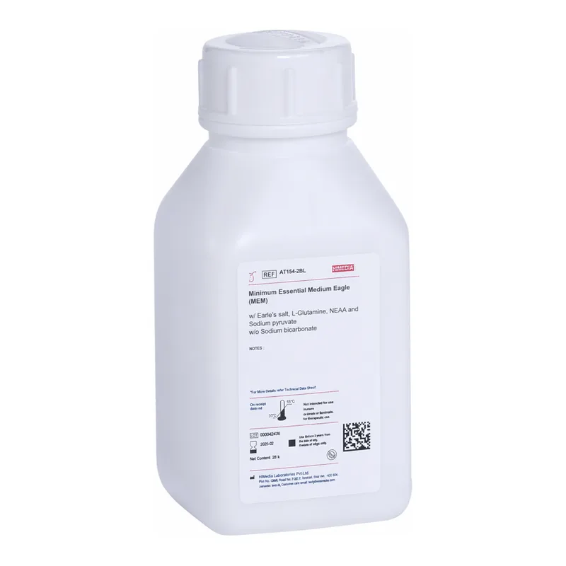 Himedia Minimum Essential Medium Eagle (MEM) w/ Earle`s salt, L-Glutamine, NEAA and Sodium pyruvate w/o Sodium bicarbonate