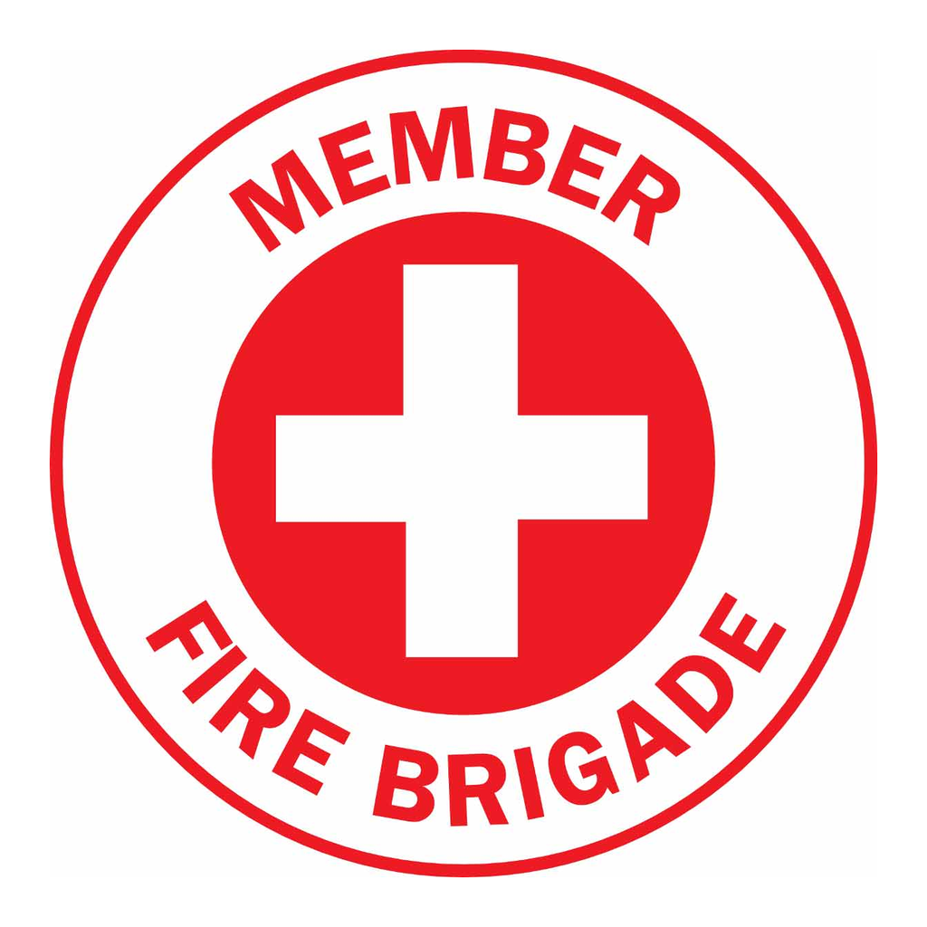 Brady MEMBER FIRE BRIGADE Hard Hat Labels