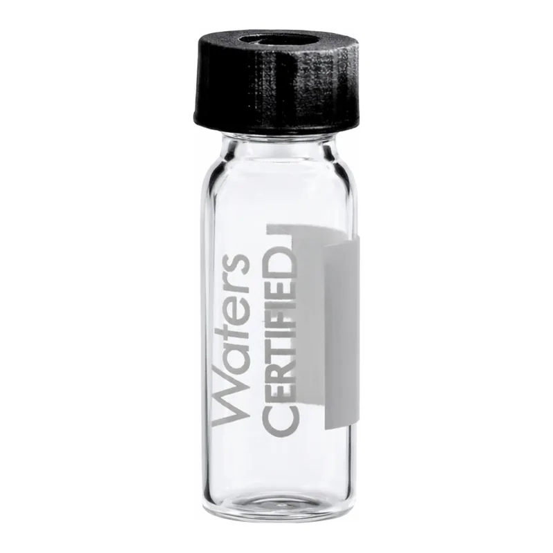 Waters TruView pH Control LCMS Certified Clear Glass, 12 x 32 mm Screw Neck Vial, with Cap and PTFE/Silicone Septum , 2 mL Volume, 100/pk