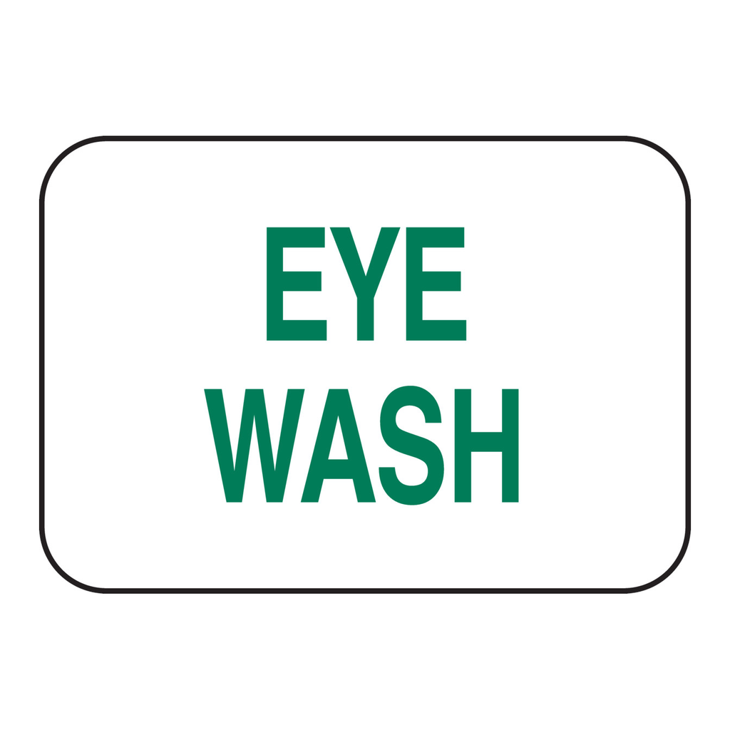 Brady Eye Wash Sign