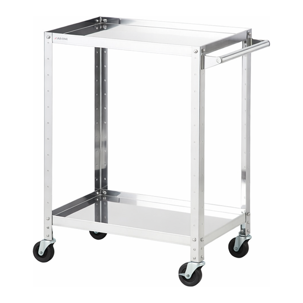 AS ONE Stainless Steel Conductive Heavy Wagon Large 2-Level