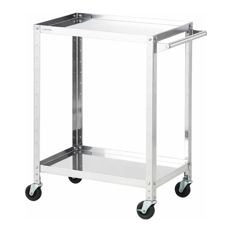 AS ONE Stainless Steel Conductive Heavy Wagon Large 2-Level