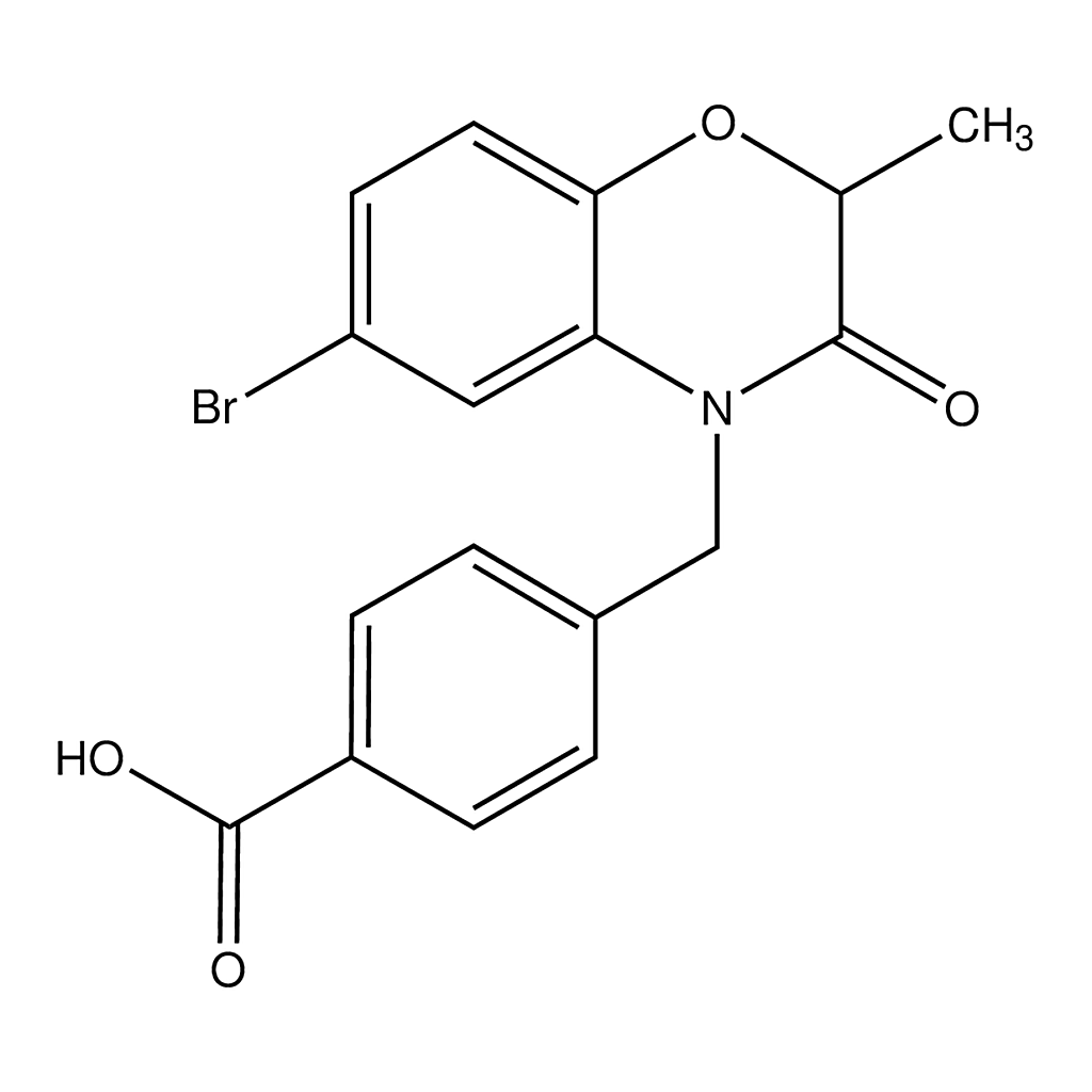 Merck 4-((6-Bromo-2,3-dihydro-2-methyl-3-oxobenzo[b][1,4]oxazin-4-yl)methyl)benzoic acid