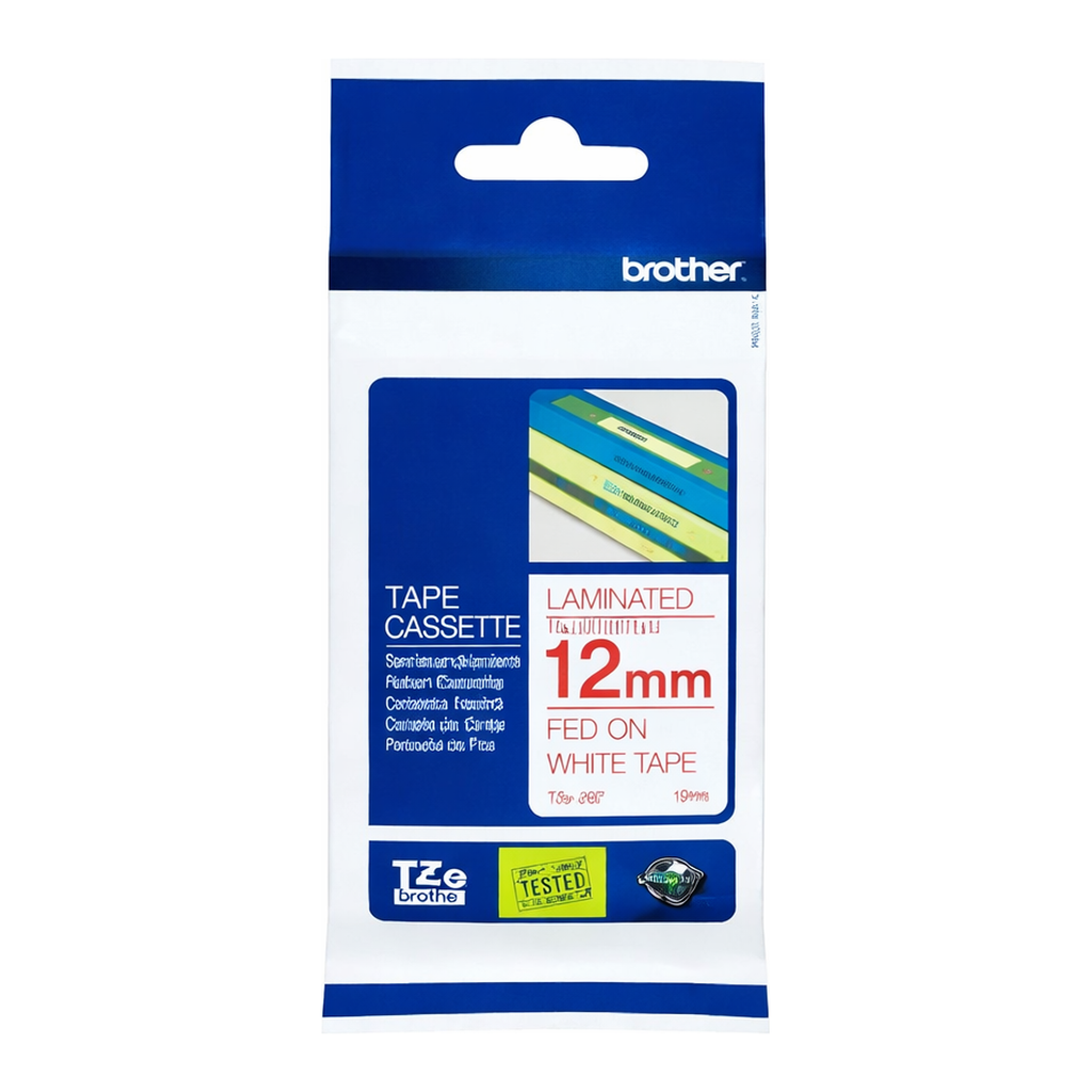 OFFICENEX 브라더 테이프카트리지(TZe-232/12mm/흰색/적색문자)