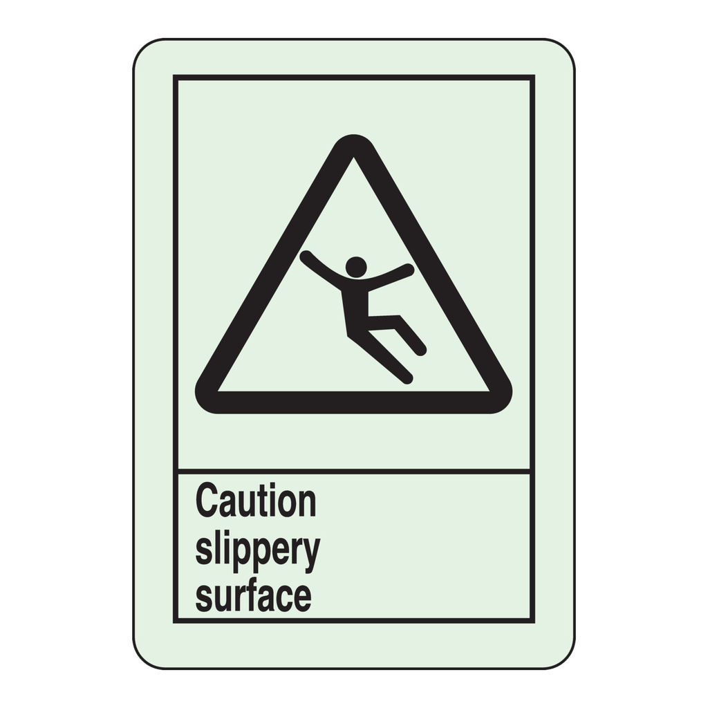 Brady BradyGlo Caution Slippery Surface. Sign
