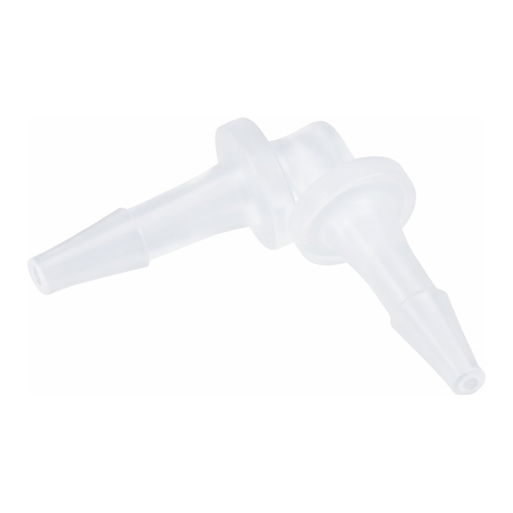 AS ONE Tube Connector (For Soft Tubes) L Type Same Diameter ID 0.8 -1.5