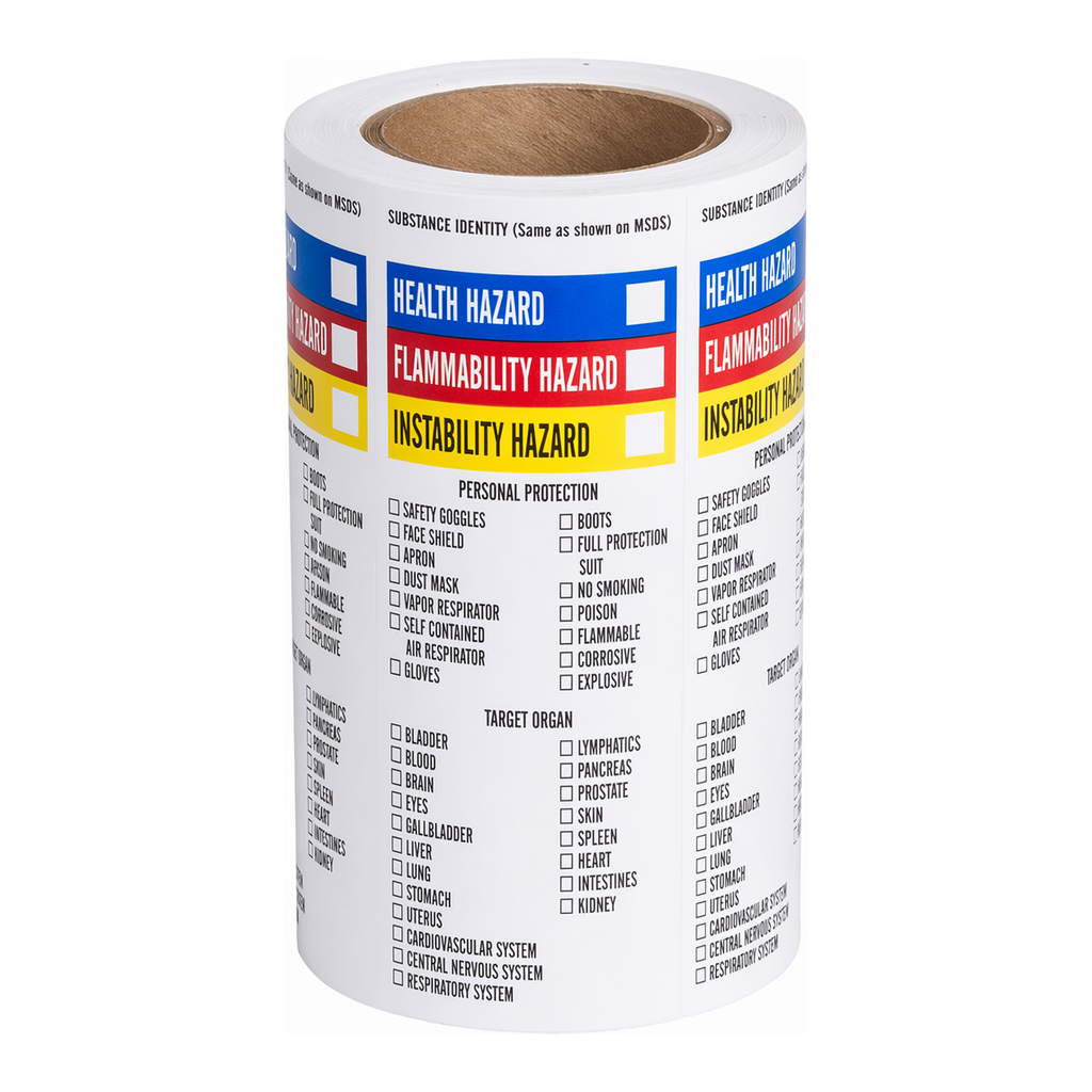 Brady Blank Write On Paper Target Organ Labels