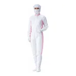 AS ONE Cleanroom Wear FC132B (White×Pink, for Women), 방진복 FC132B (화이트×핑크 여성용)
