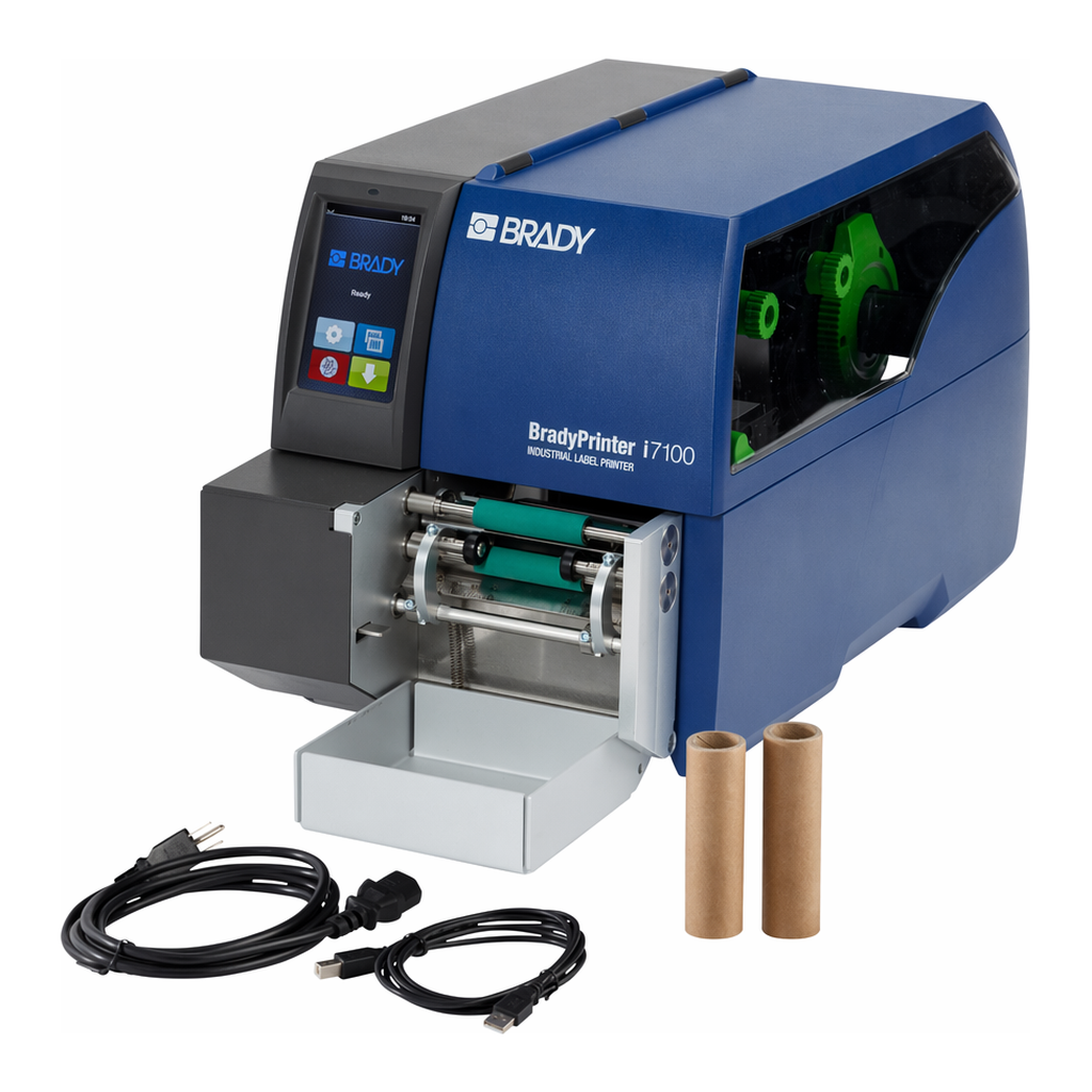Brady BradyPrinter i7100 300 dpi Industrial Label Printer Peel Model with Vial Label Applicator and Software