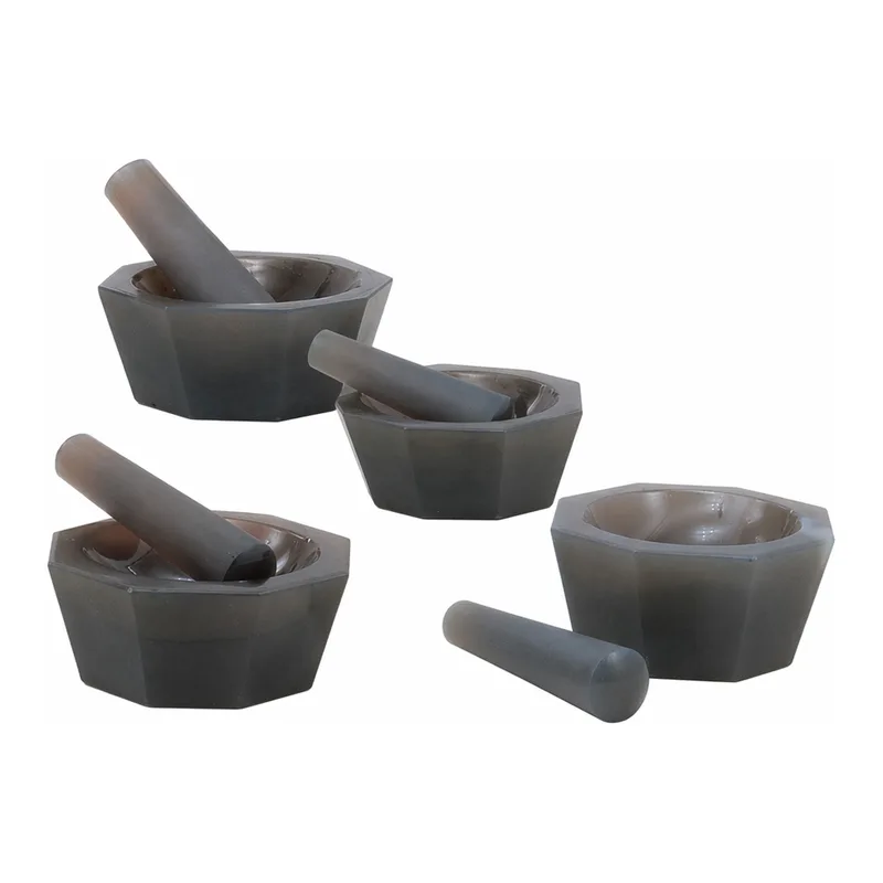 AS ONE Agate Mortar Set Shallow, 마노유발세트(얕은형)(유봉 부속)