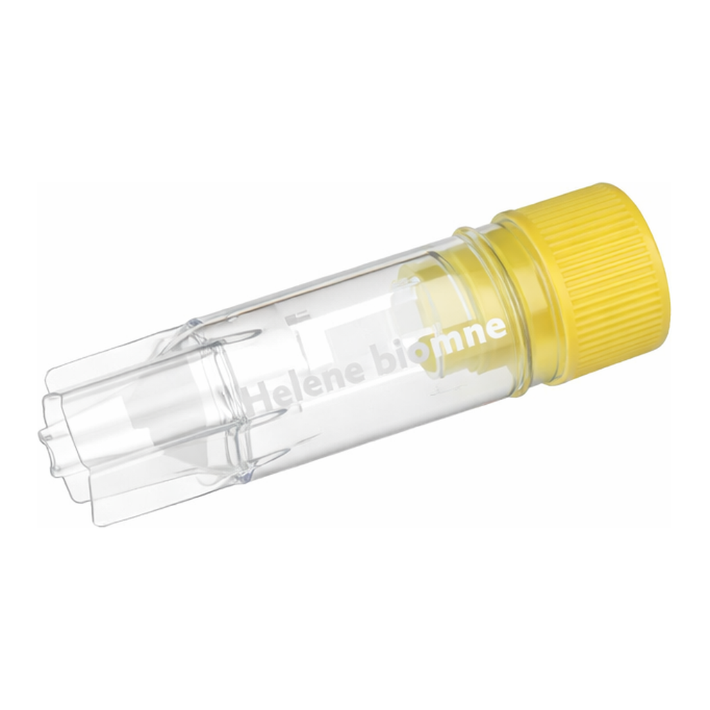 Greiner Bio One CRYO.S, 1 ML, PP, CONICAL BOTTOM,INTERNAL THREAD, YELLOW SCREW CAP, WRITING AREA, STARFOOT, NATURAL, STERILE, 100 PCS./BAG