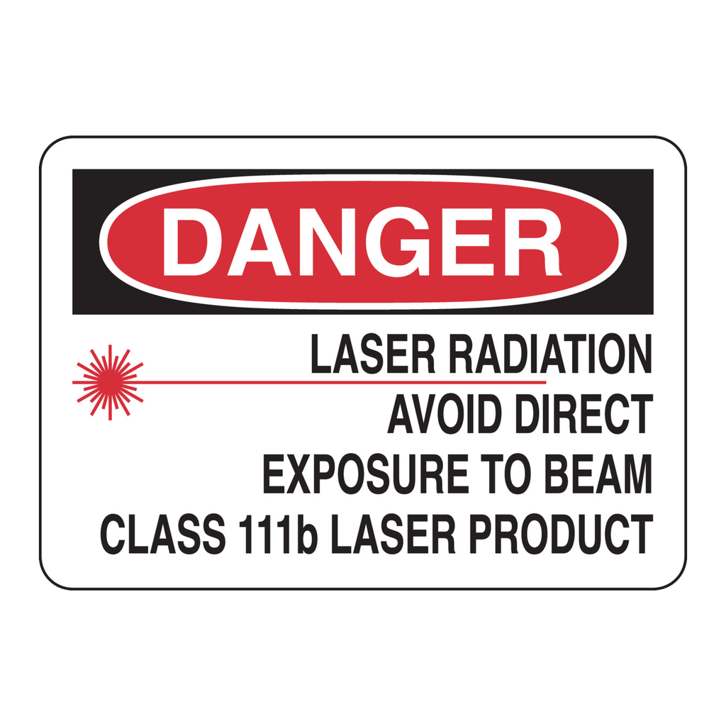 Brady DANGER Laser Radiation Avoid Direct Exposure To Beam Class 111B Laser Product Sign