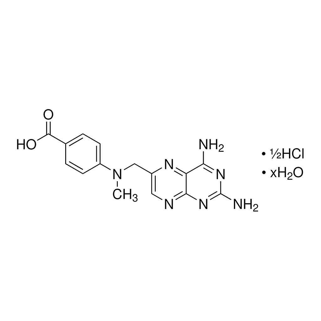 Merck 4-[N-(2,4-Diamino-6-pteridinylmethyl)-N-methylamino]benzoic acid hemihydrochloride hydrate