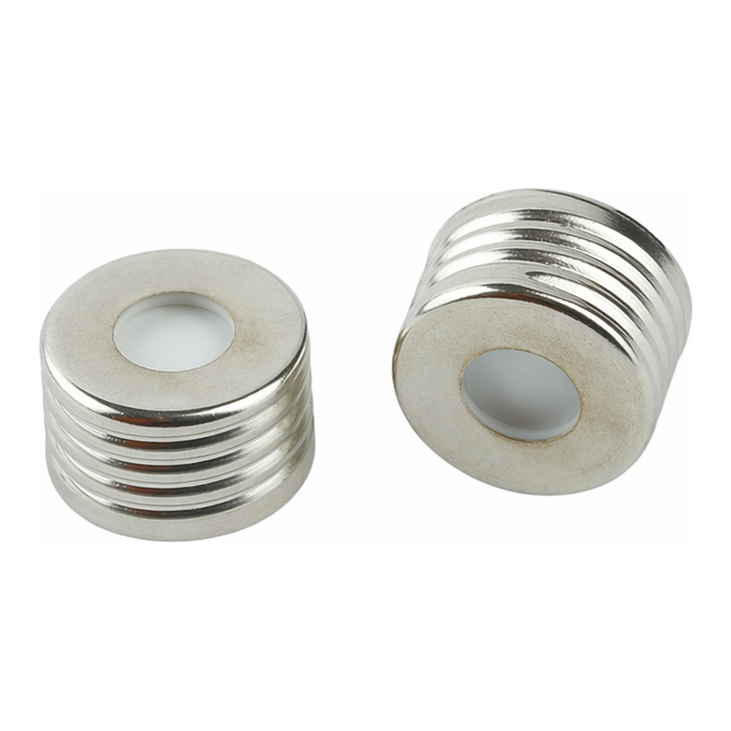 Restek SPME Vial Cap, 18mm, Screw Thread with MicroCenter PTFE/Silicone Septa, 1000-pk