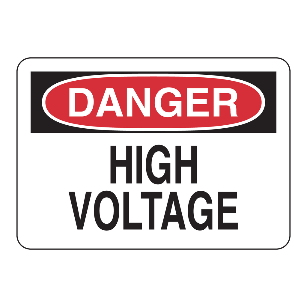 Brady DANGER High Voltage Sign