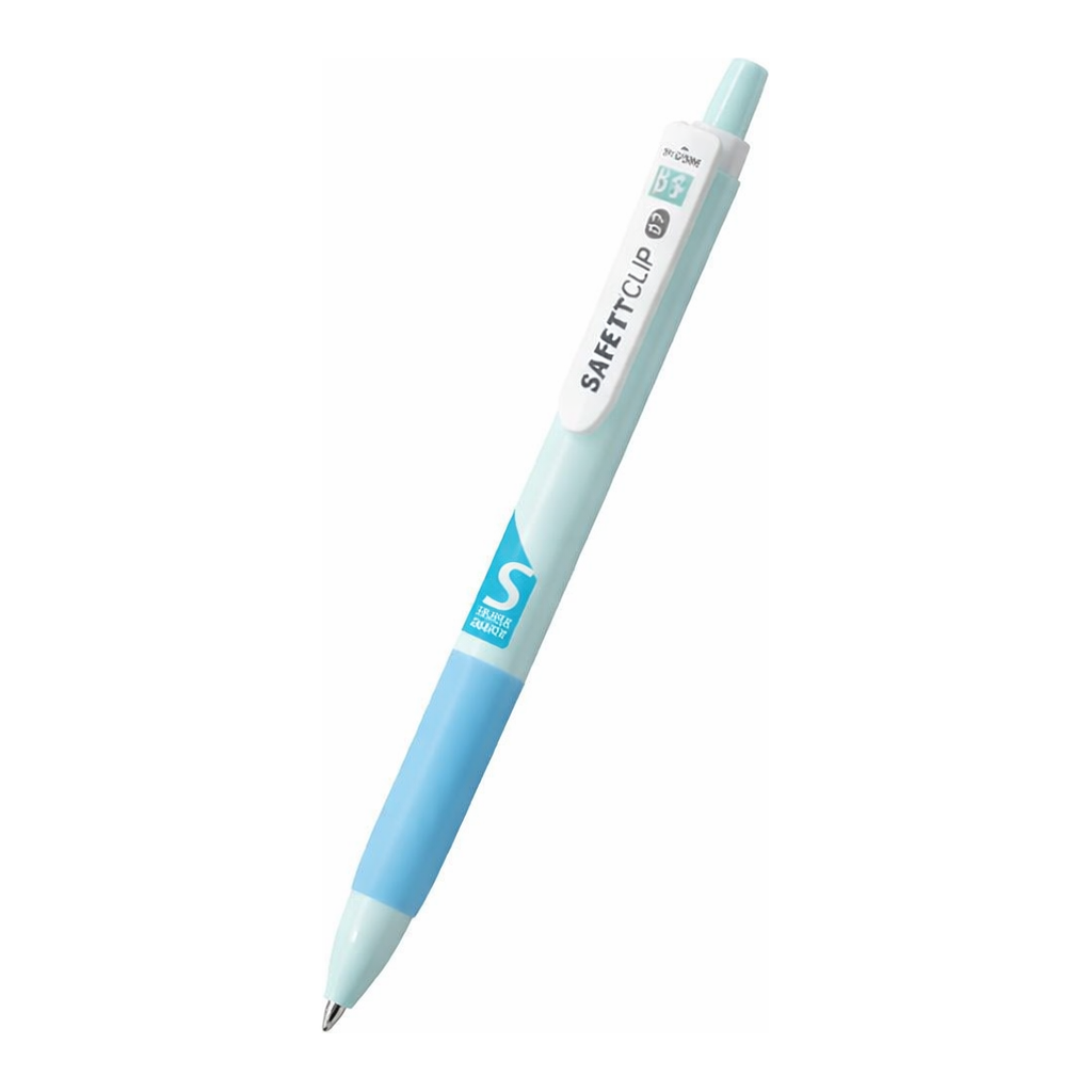 OFFICENEX 마이펜 세이프티클립S 볼펜(0.7mm/아쿠아블루/1EA)