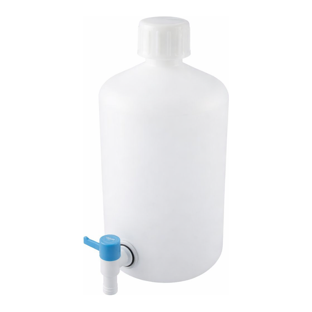 AS ONE Carboy with Lever Cock (Narrow-Mouth, Round), 레버콕 하구병 (세구, 원형)