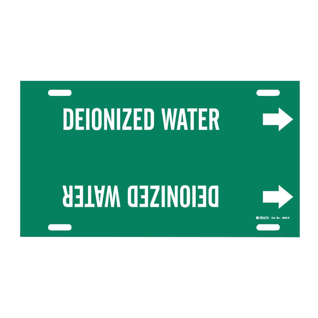 Brady DEIONIZED WATER Snap-On/Strap-On Pipe Marker