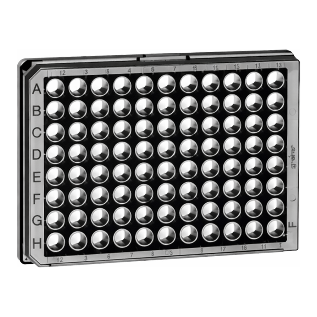 Greiner Bio One MICROPLATE, 96 WELL, PS, F-BOTTOM (CHIMNEY WELL)µCLEAR®, BLACK, NON-BINDING, 10 PCS./BAG