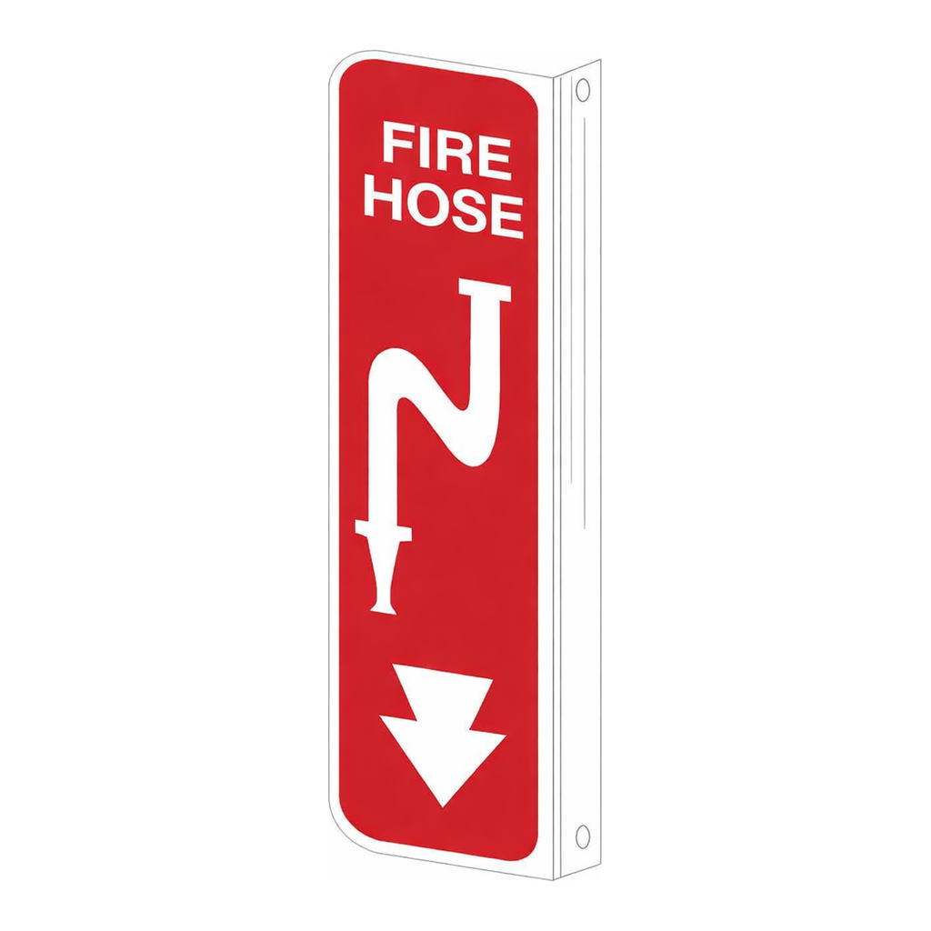 Brady L2-Way View Fire Hose Sign