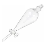 Merck Pyrex(R) Squibb separatory funnel, Pyrex(R) jointed stopper, jointed stopcock