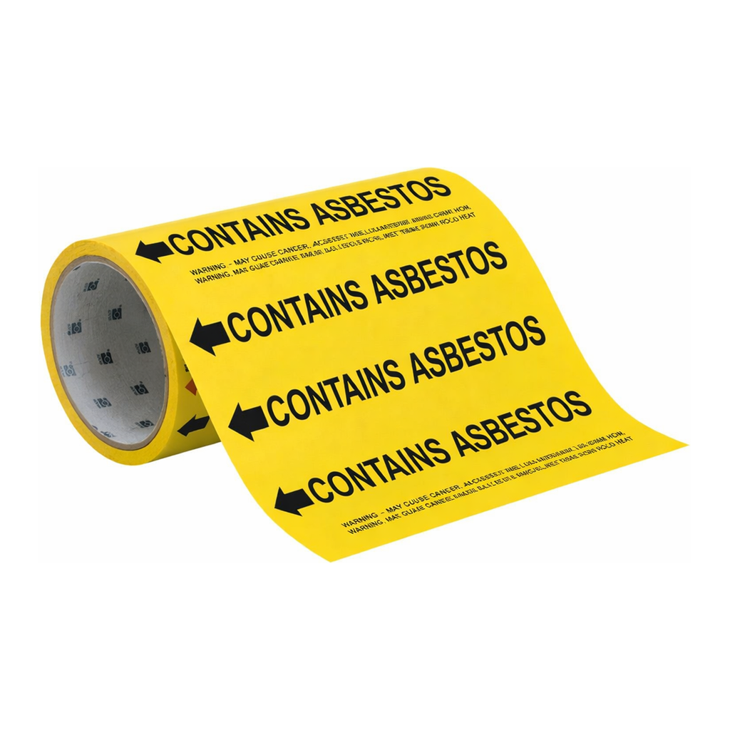 Brady CONTAINS ASBESTOS Roll Form Pipe Marker
