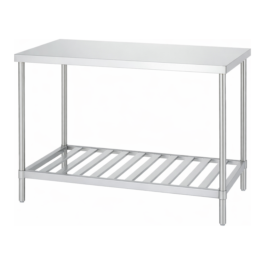 AS ONE Stainless Steel Work Bench (Drainboard Shelf Type), 스테인리스 작업대(드레인보드 선반 타입)