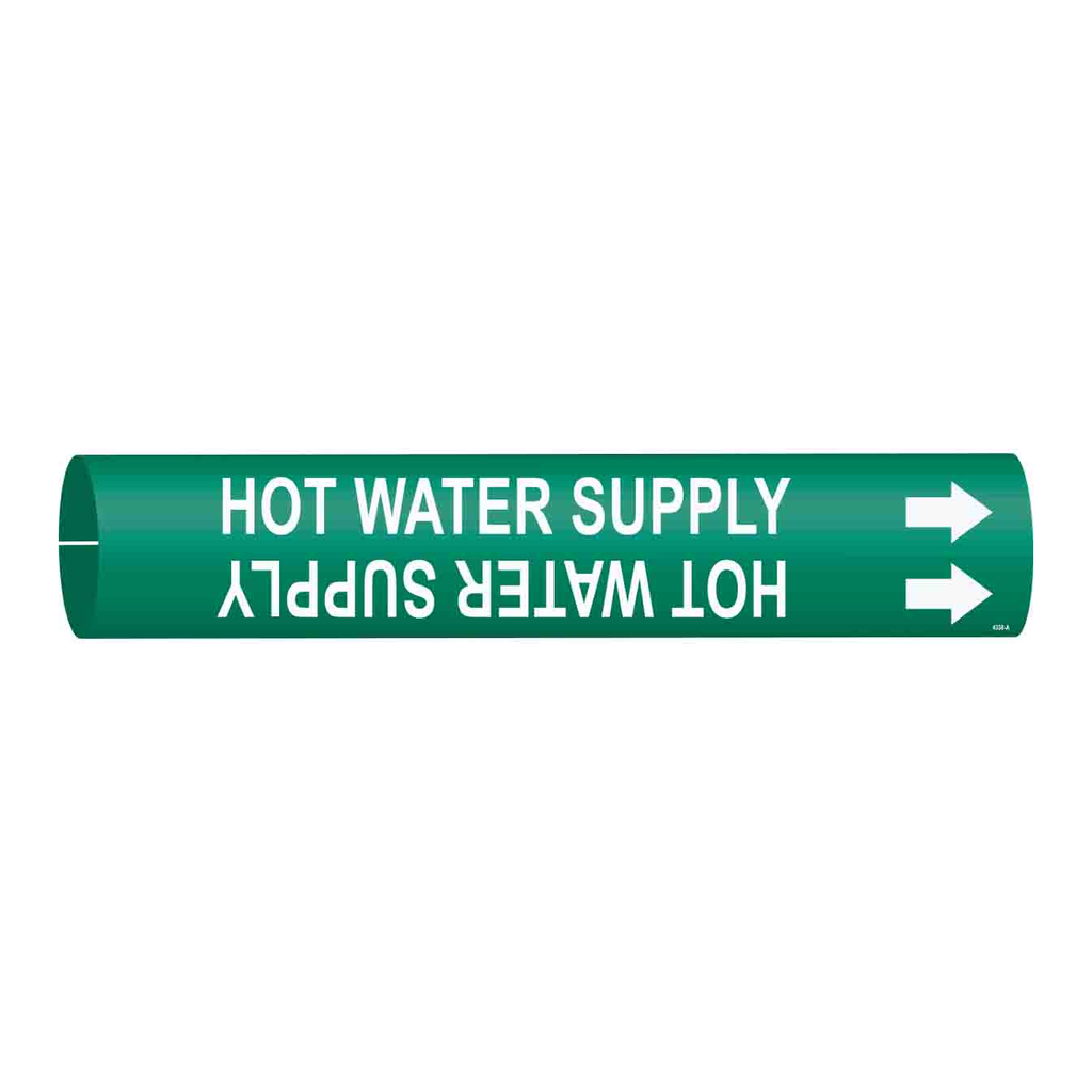 Brady HOT WATER SUPPLY Snap-On Pipe Marker