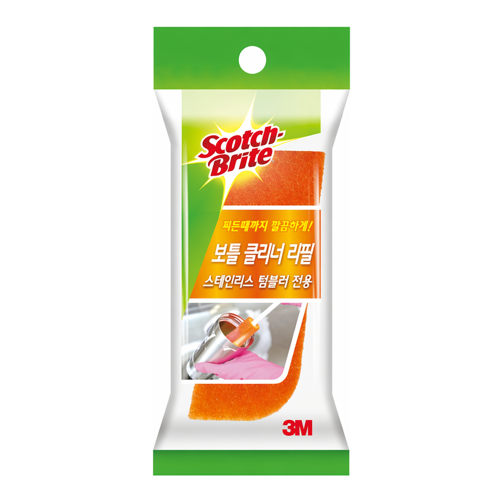 OFFICENEX 3M 보틀클리너 스테인리스용 리필(50x100x35mm)