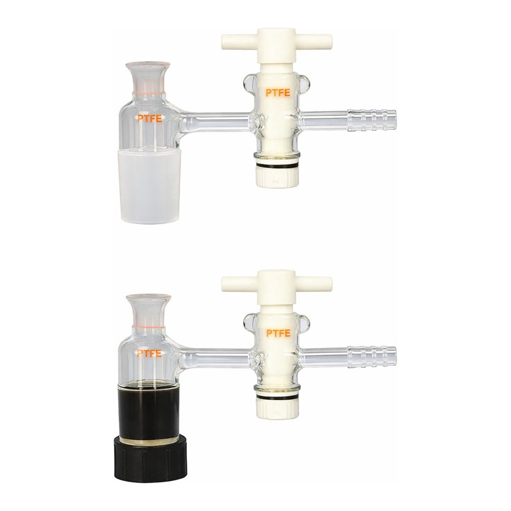 CHEMRUS VACUUM ADAPTER, WITH TEFLON STOPCOCK OR WITHOUT TEFLON STOPCOCK, CLEANSE-FREE