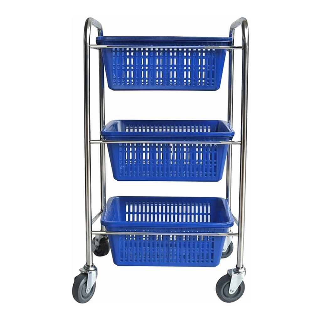 AS ONE Storage Cart(Plastic Basket), 3단 카트(플라스틱 바구니)