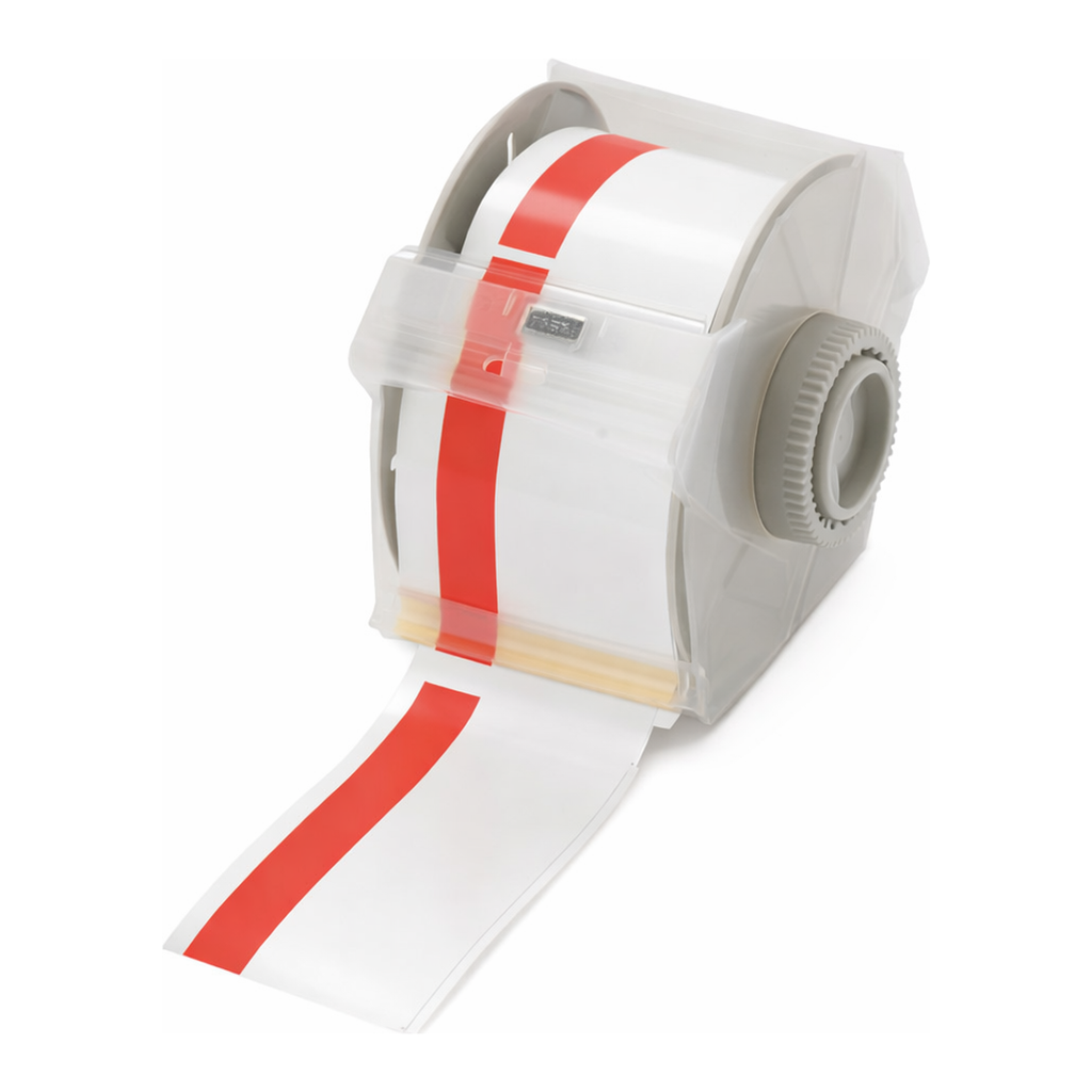 Brady All Weather Permanent Adhesive Vinyl Label Tape for GlobalMark Printer - 2.25", Danger Header Stripe