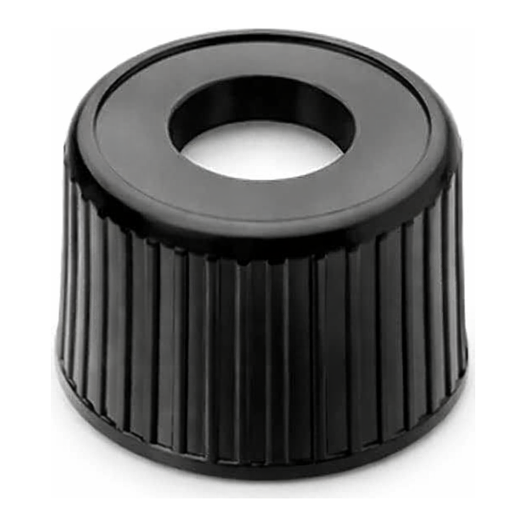 Waters Black, Screw Neck Cap and Preslit PTFE/Silicone Septum