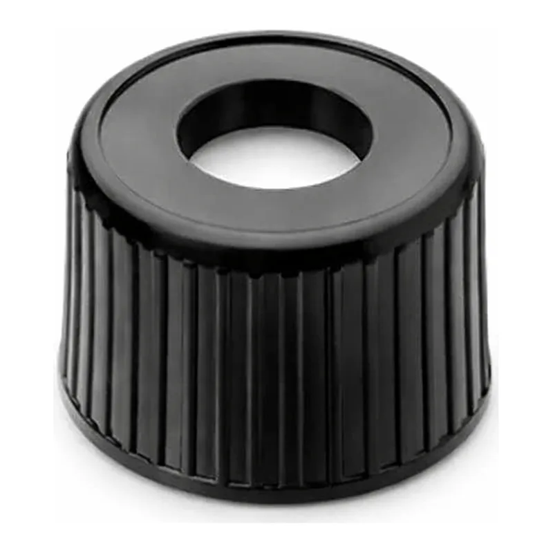 Waters Black, Screw Neck Cap and Preslit PTFE/Silicone Septum